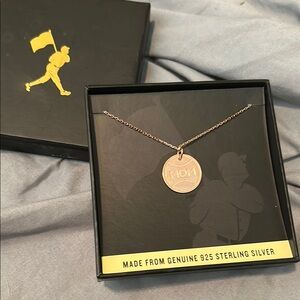 2019 Sterling Silver Baseballism MOM Pendant Necklace